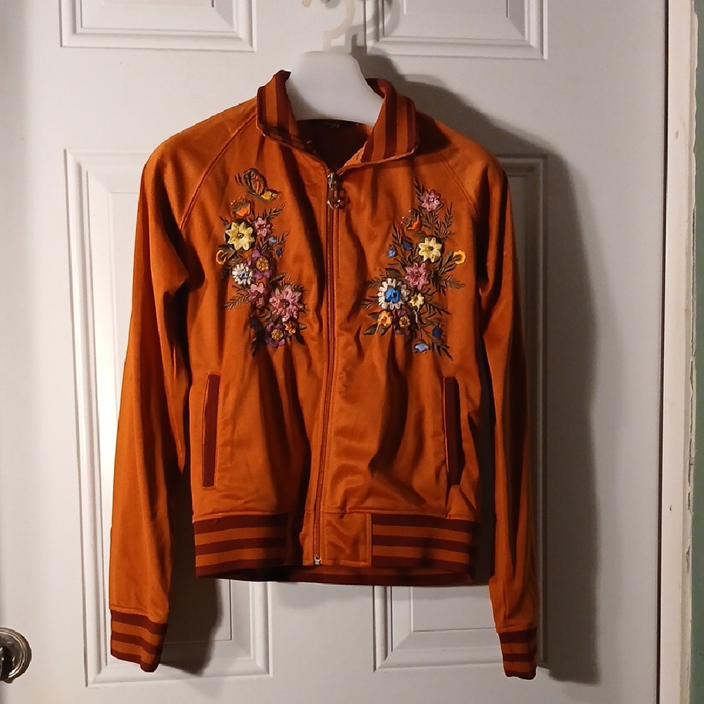 Luxirie Embroidered Orange Junior. Jacket